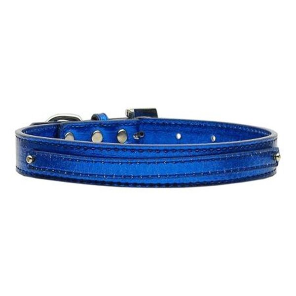 Unconditional Love 38 in.  10mm Metallic Two Tier Collar Blue Small UN742336